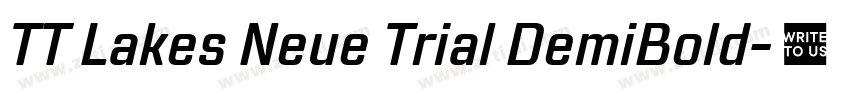 TT Lakes Neue Trial DemiBold字体转换